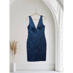 NW Collection Bisou Bisou Blue Party Cocktail Dress Size Small